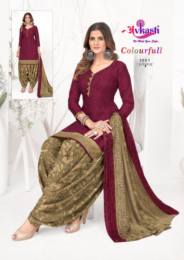 Avkash Colourfull Patiyala Vol-3 Cotton Designer Readymade Suit